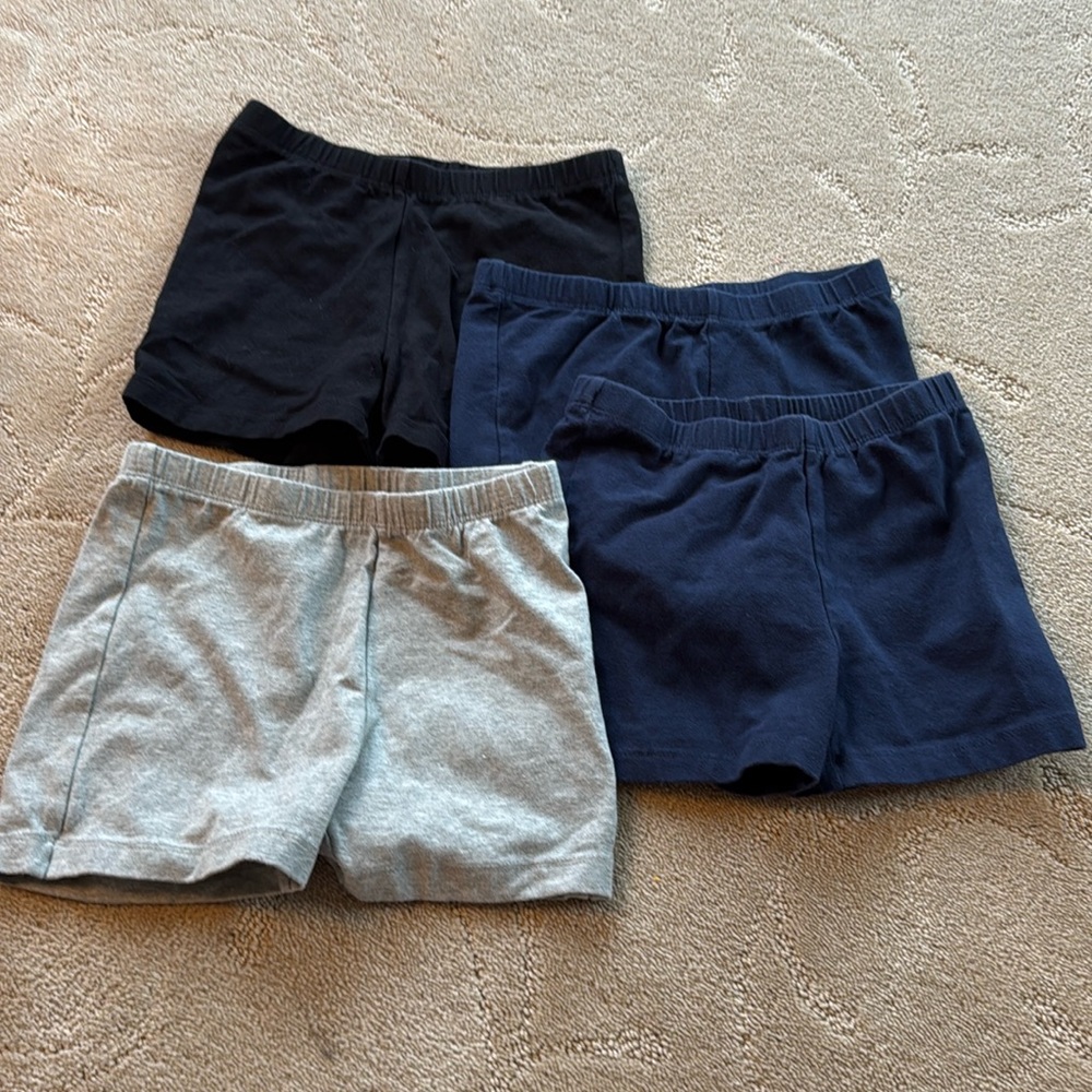 Set of 4: The Children’s Place Cartwheel Shorts Size M 7/8, Black, Gray, Navy